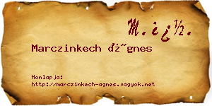 Marczinkech Ágnes névjegykártya